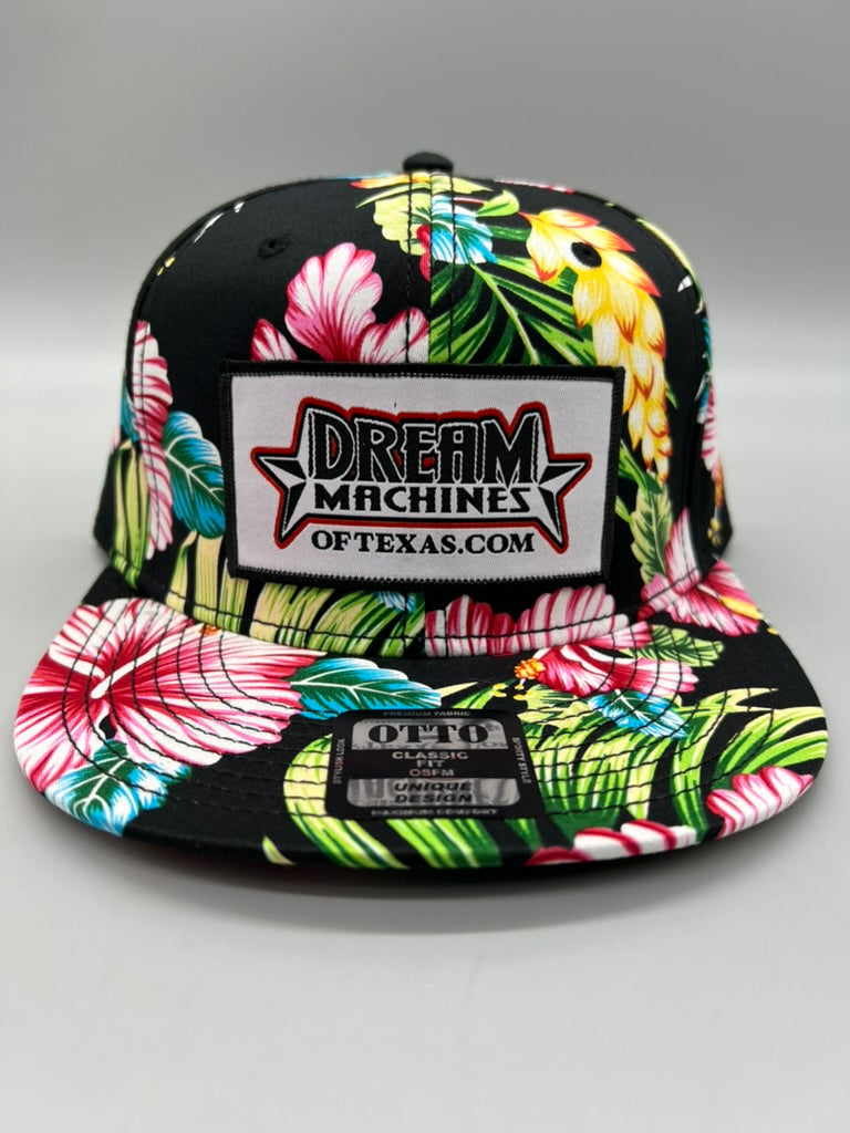 Hawaiian Pattern Hat with Marquee Logo