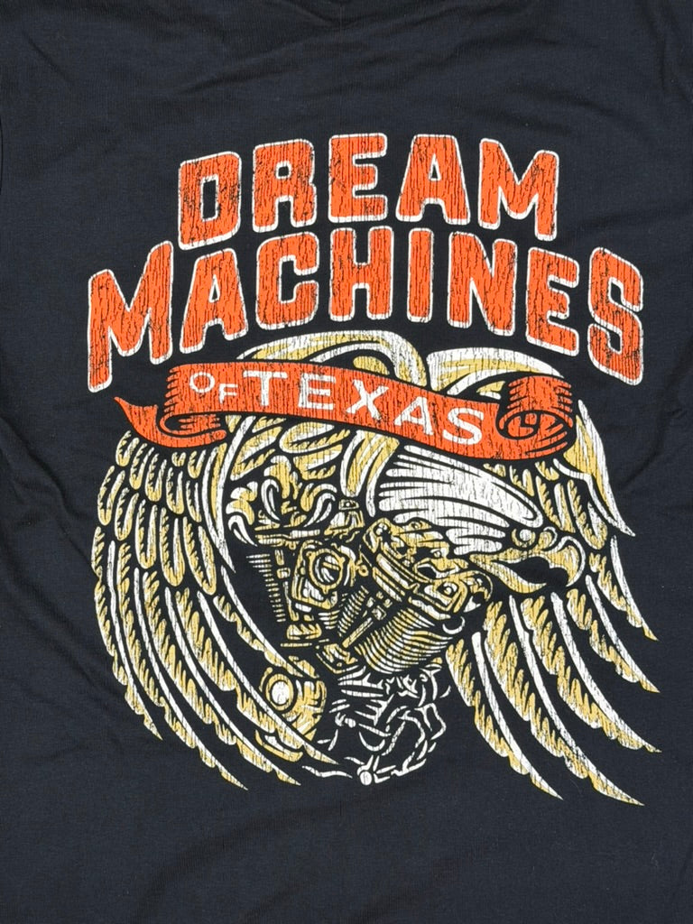 Black T-Shirt with Engine of Freedom Graphics