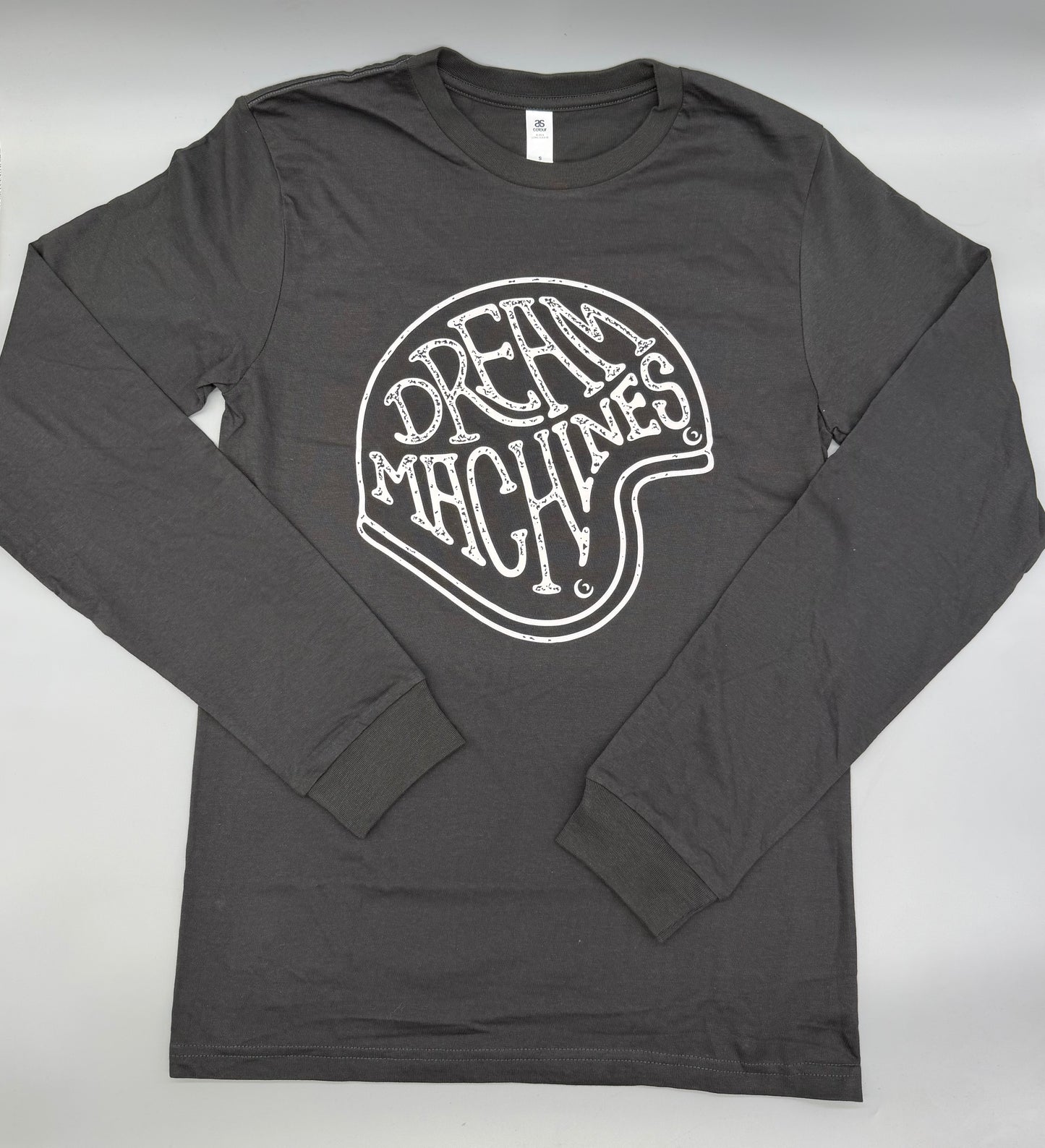 Charcoal Long Sleeve T-Shirt with Helmet Logo