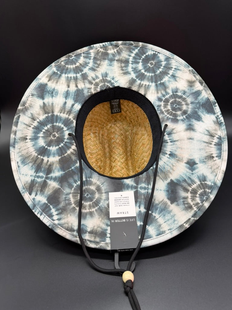 Unisex Straw Hat with Tie Dye Marquee Patch