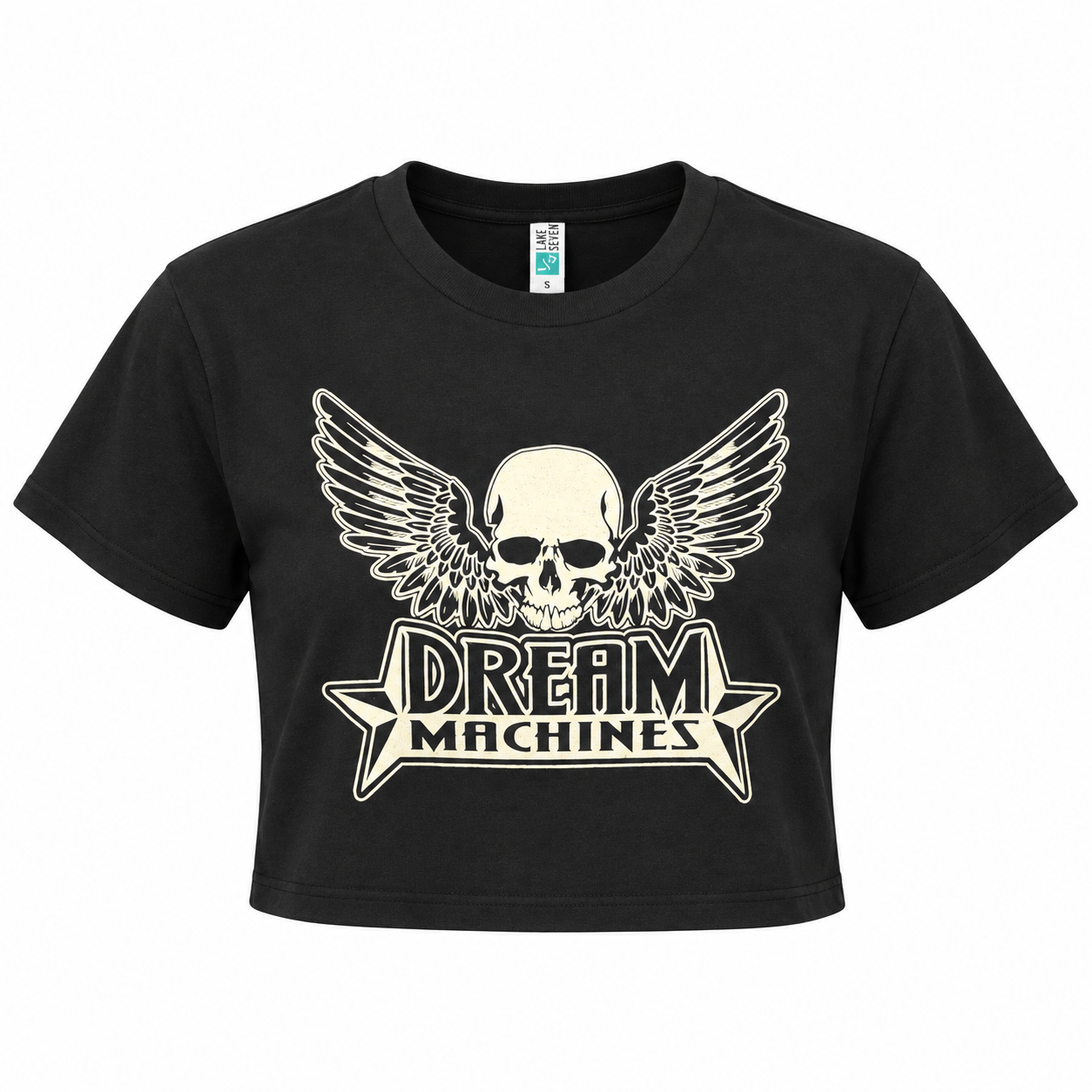 Dream Machines Skull Graphic Women’s Crop Tee