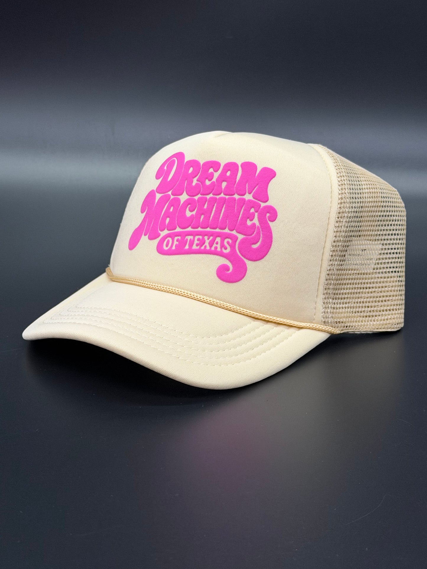 Khaki Foam Trucker Hat with Groovy Logo