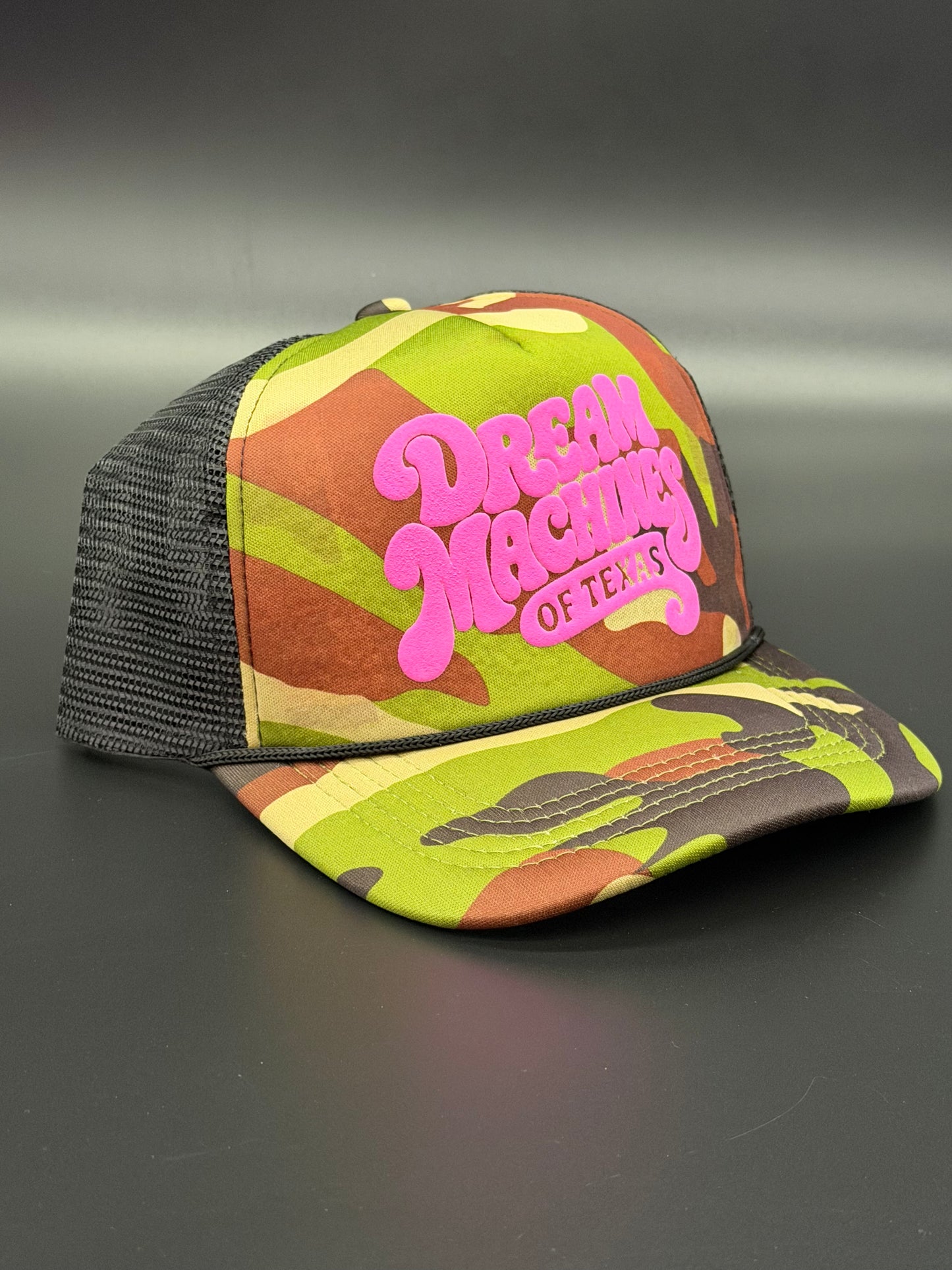 Camo Foam Trucker Hat with Groovy Logo