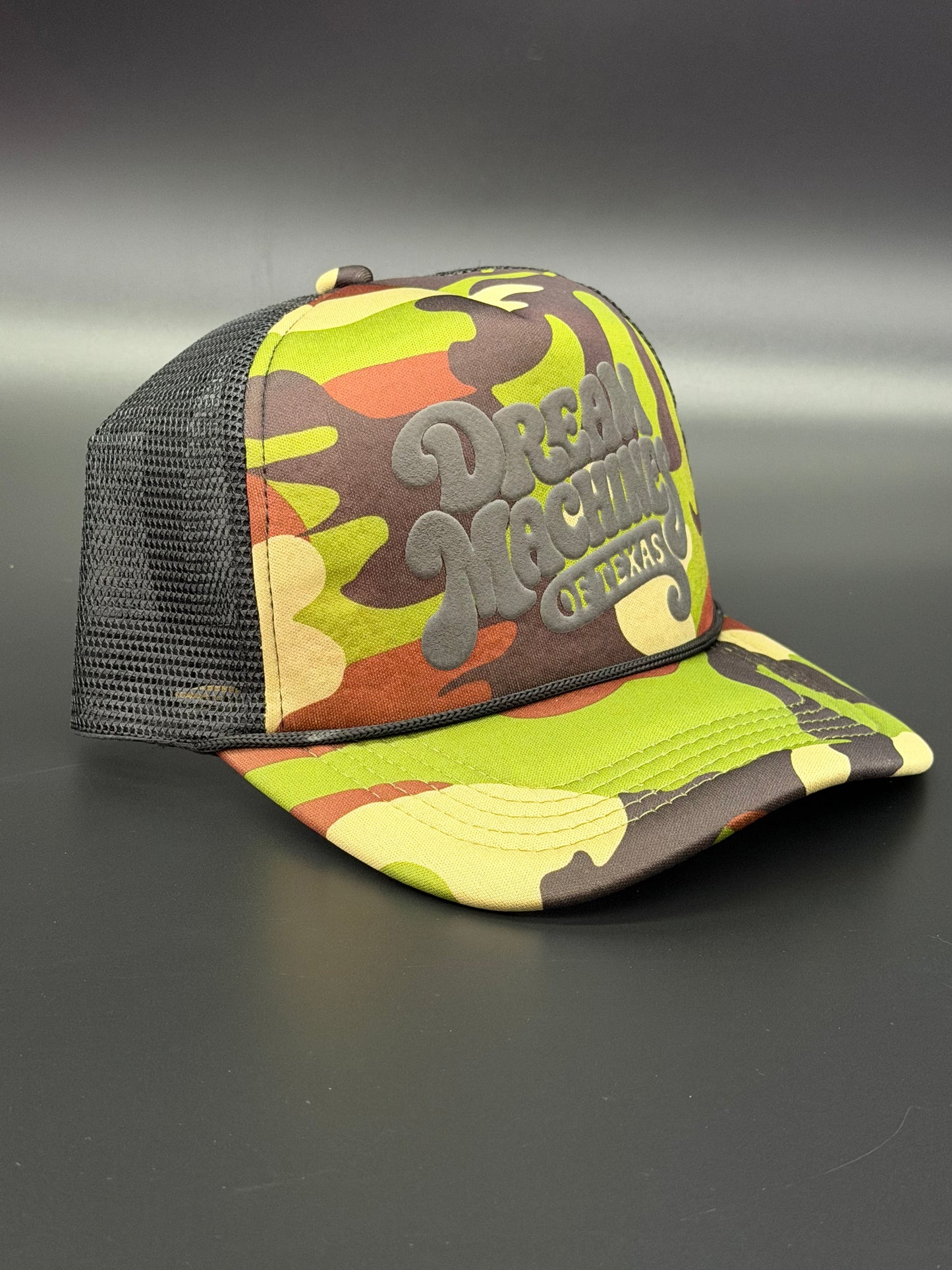 Camo Foam Trucker Hat with Groovy Logo