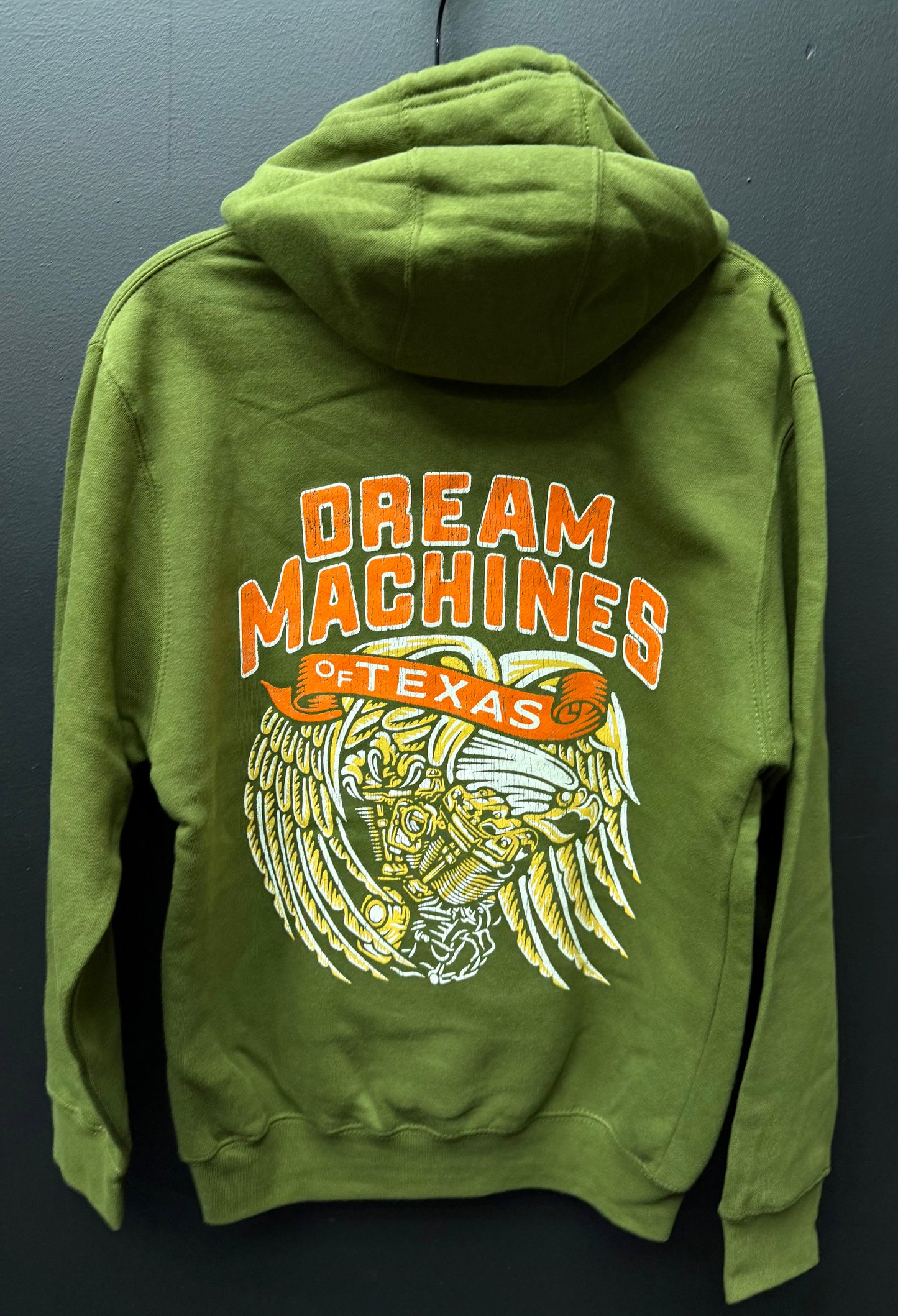Pullover Hoodie with Engine of Freedom Graphics