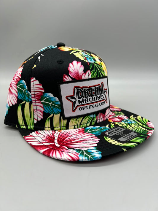 Hawaiian Pattern Hat with Marquee Logo