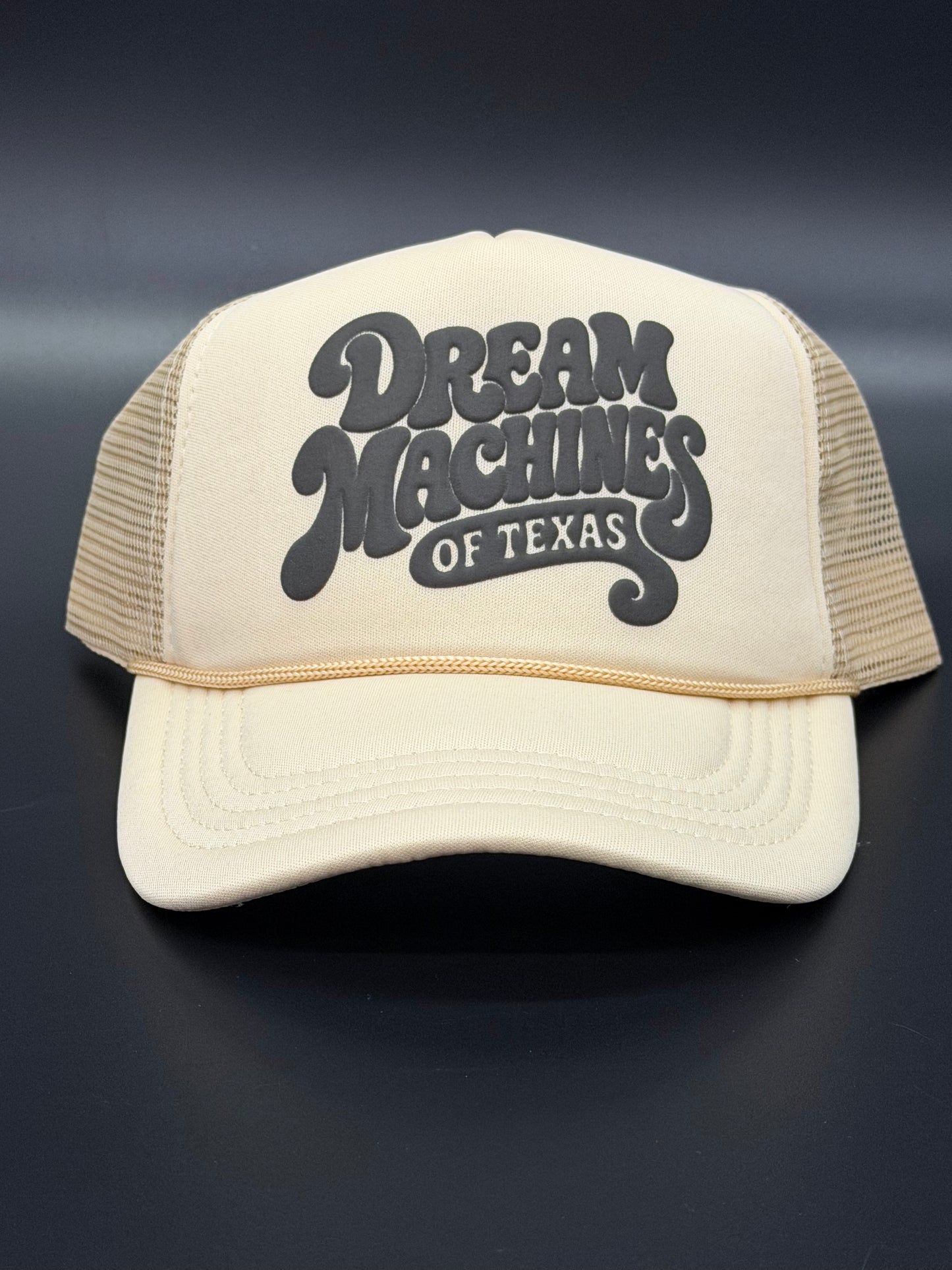 Khaki Foam Trucker Hat with Groovy Logo