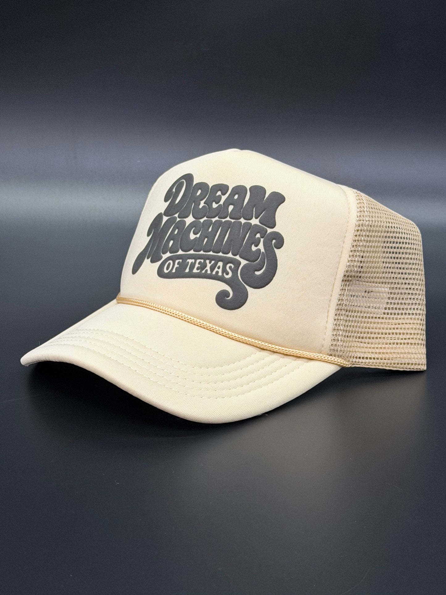 Khaki Foam Trucker Hat with Groovy Logo