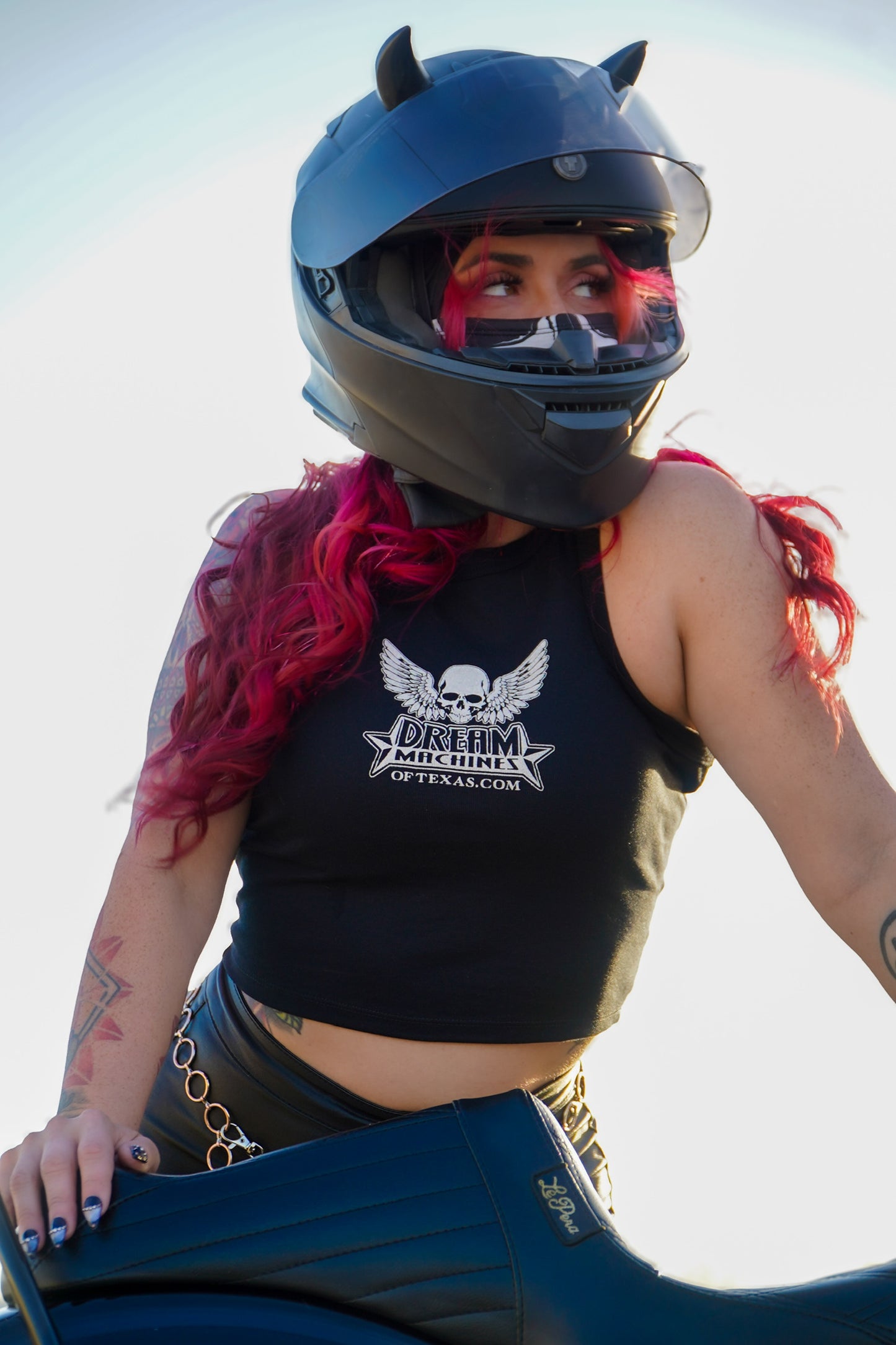 Womens Black Micro Rib Racer Tank
