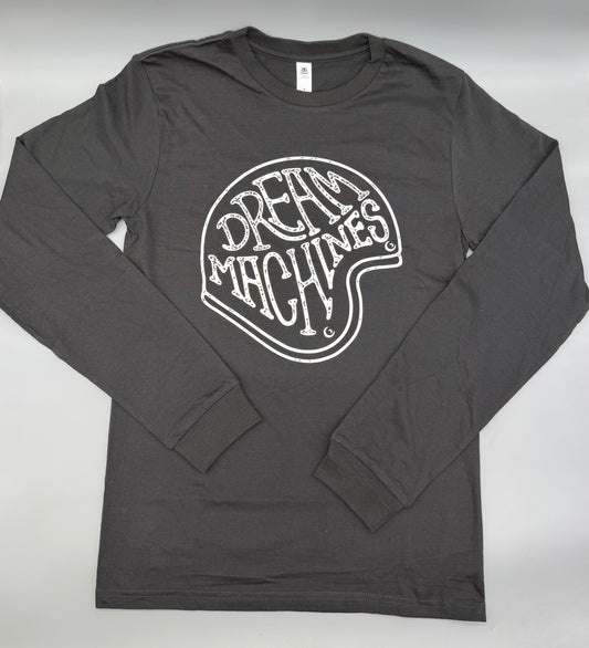 Charcoal Long Sleeve T-Shirt with Helmet Logo