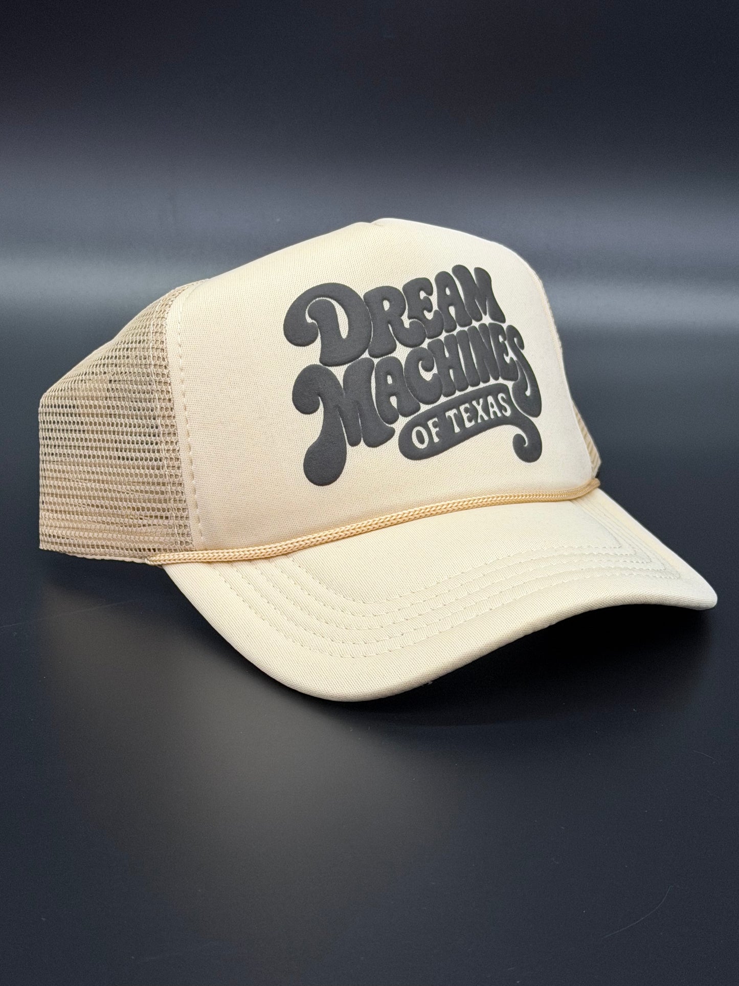 Khaki Foam Trucker Hat with Groovy Logo