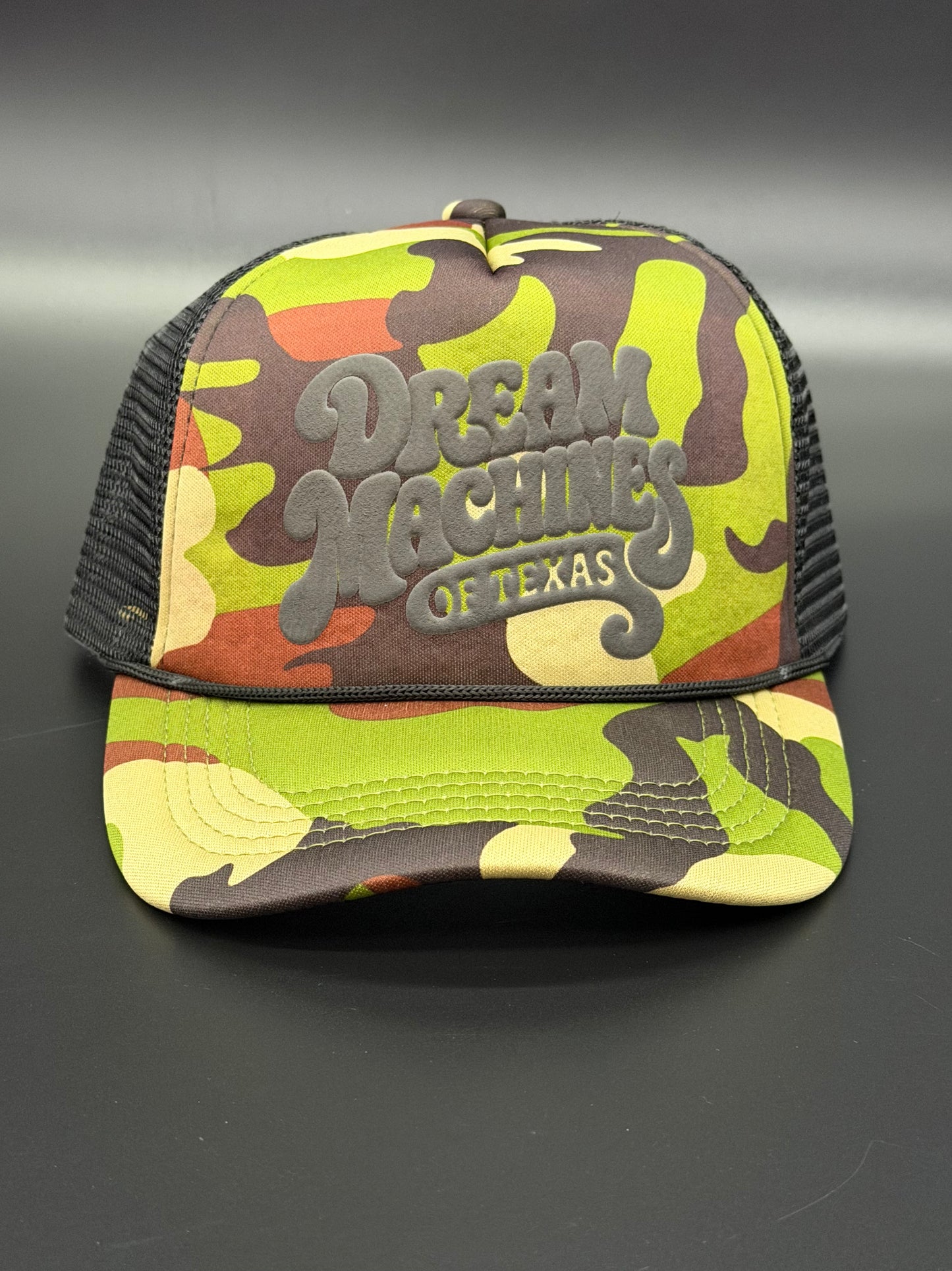 Camo Foam Trucker Hat with Groovy Logo