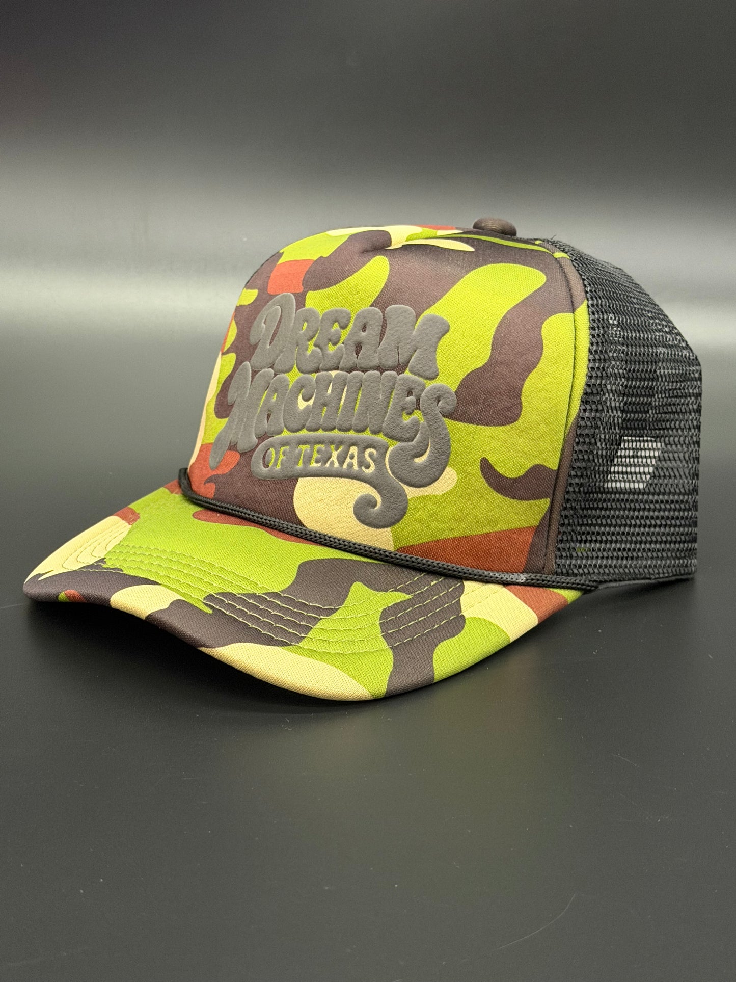Camo Foam Trucker Hat with Groovy Logo