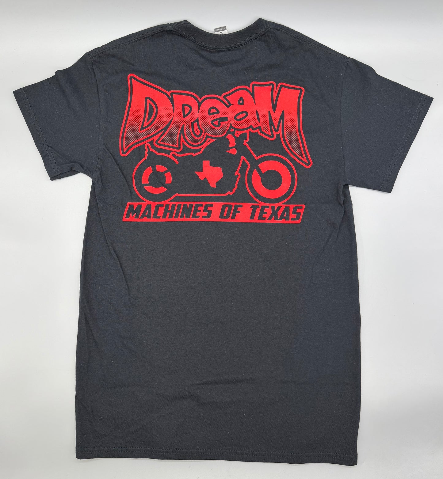 Black T-Shirt with Red Motorcycle Logo