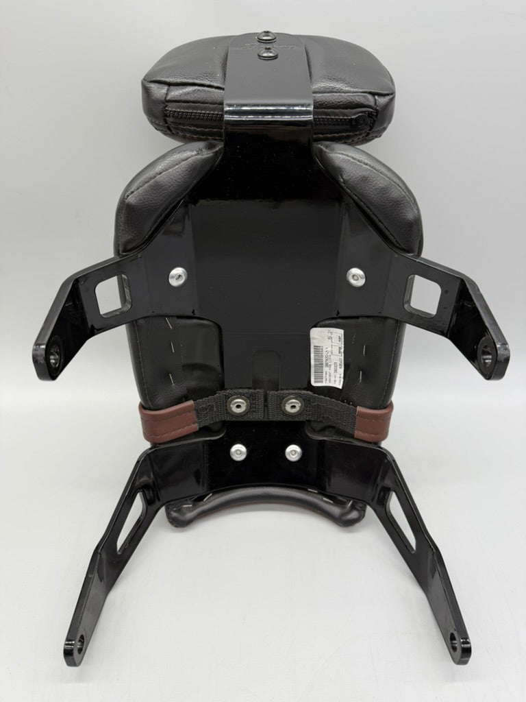 Brown Genuine Leather Passenger Seat with Backrest