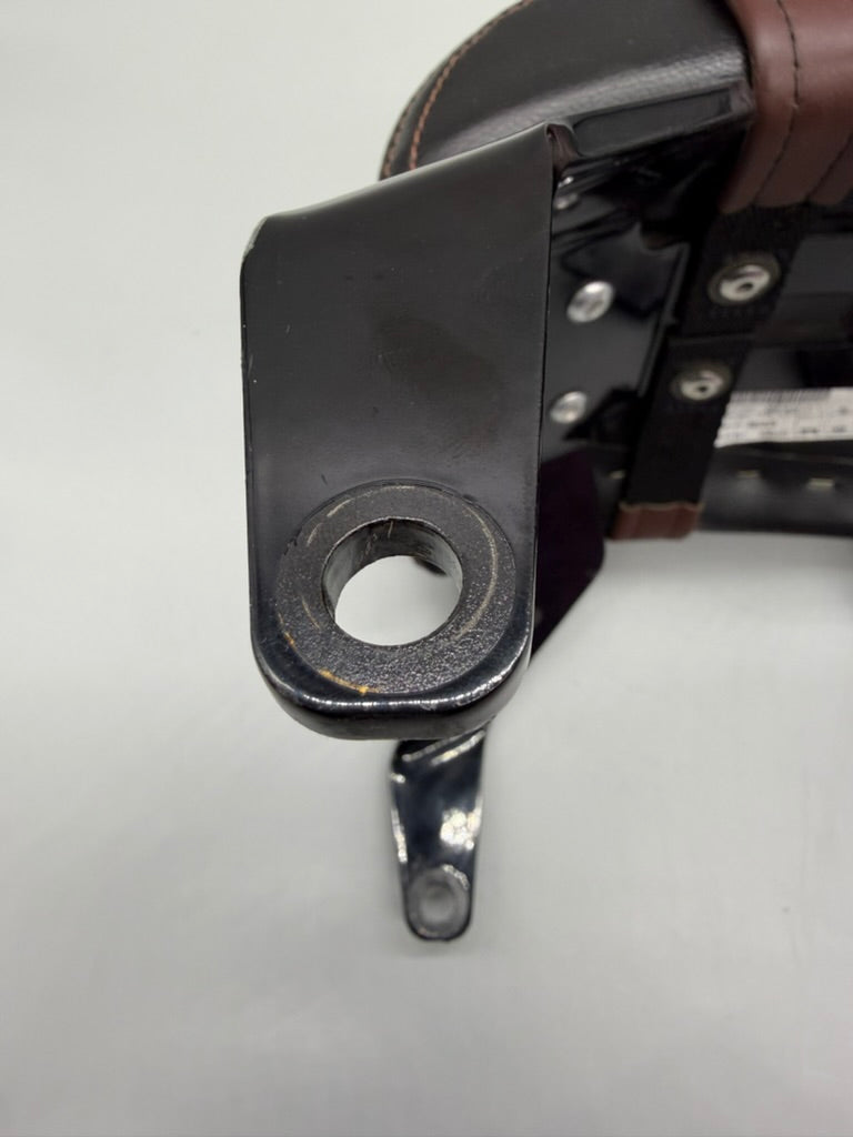 Brown Genuine Leather Passenger Seat with Backrest