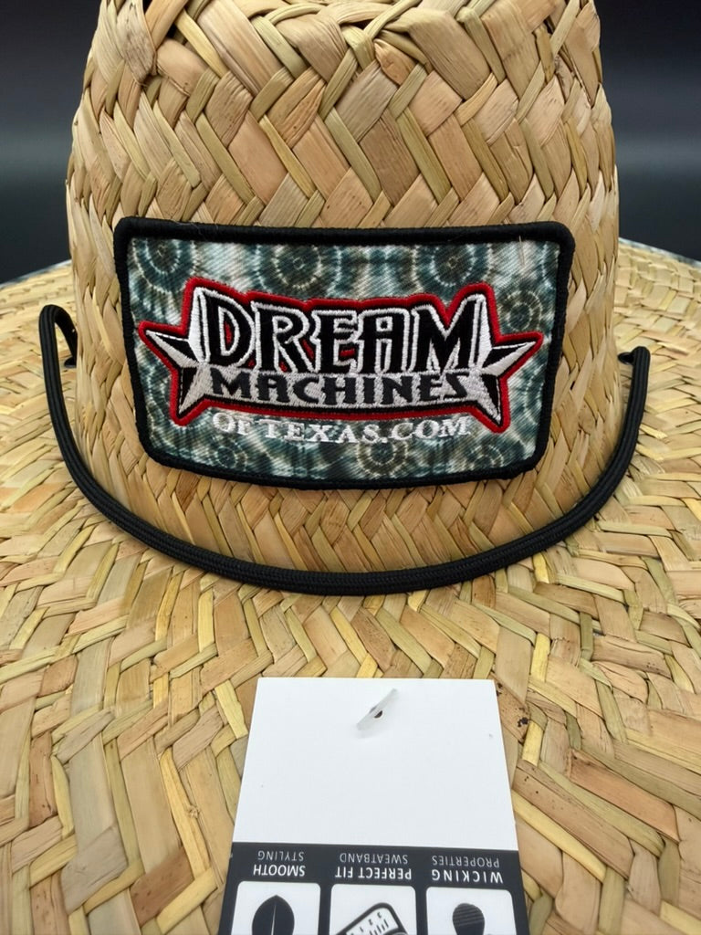 Unisex Straw Hat with Tie Dye Marquee Patch
