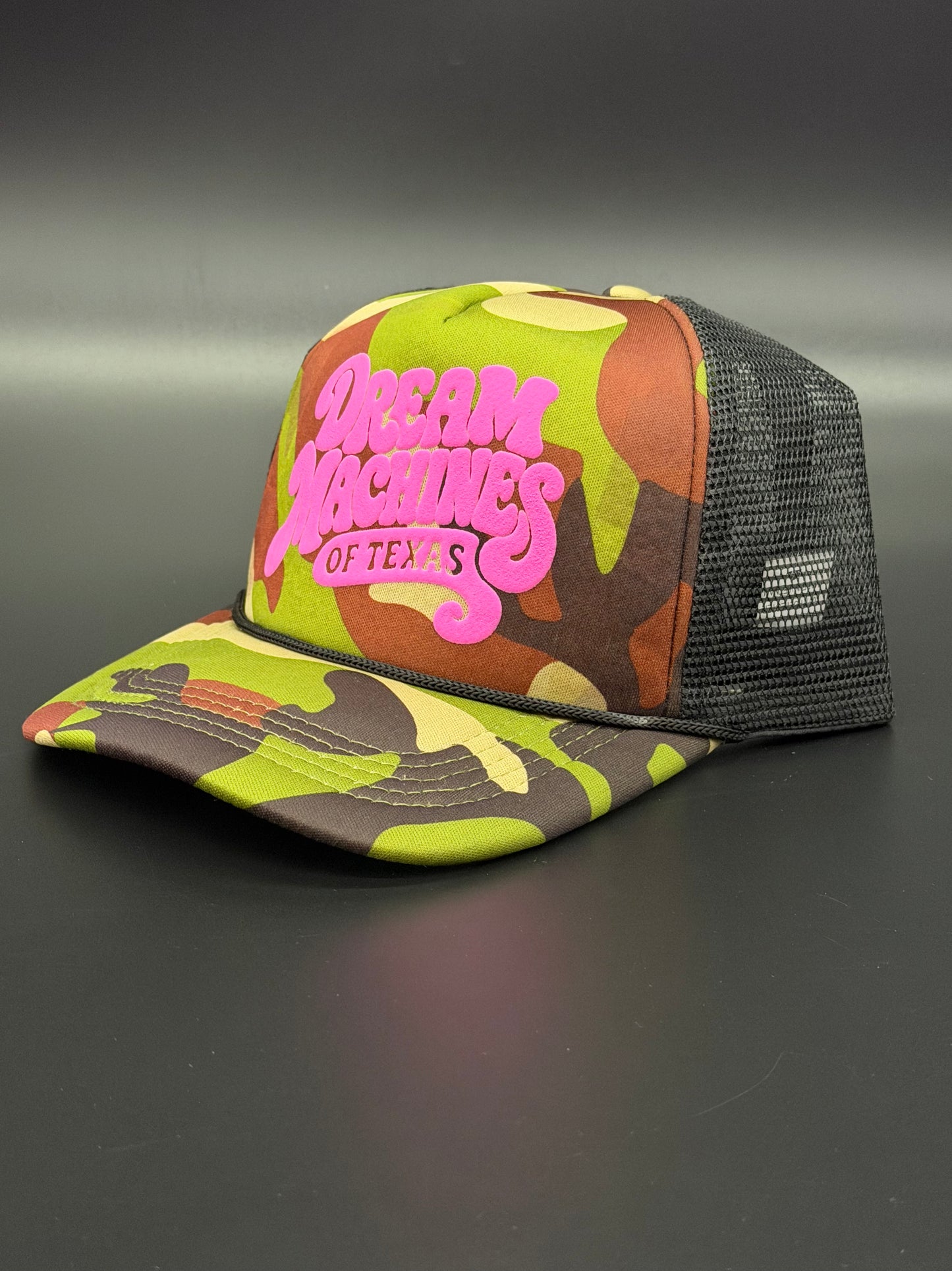 Camo Foam Trucker Hat with Groovy Logo