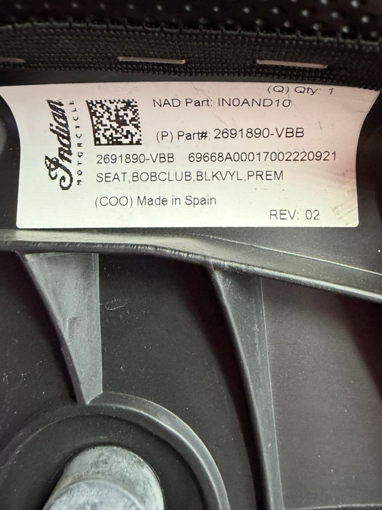 Indian Motorcycle Bobcat Solo Seat