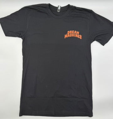 Black T-Shirt with Engine of Freedom Graphics