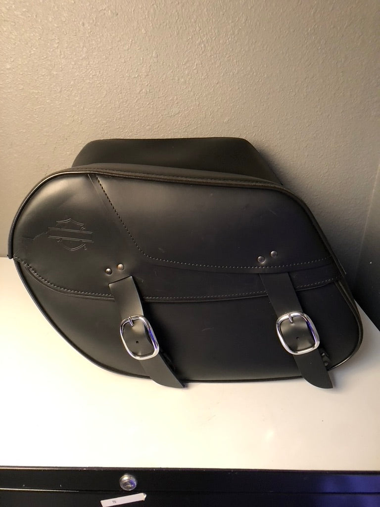 Bar and Shield Leather Saddlebags