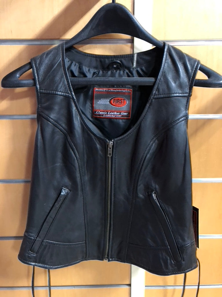 Raven - Women's Motor Fashion Style Leather Vest