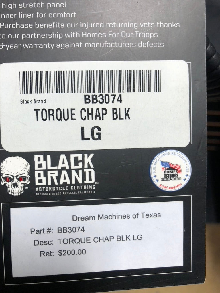 Black Brand Torque Chaps