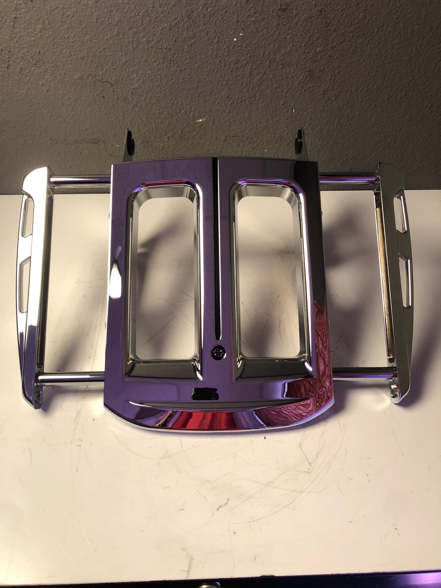 Adjustable Two-Up Chrome Detachable Luggage Rack