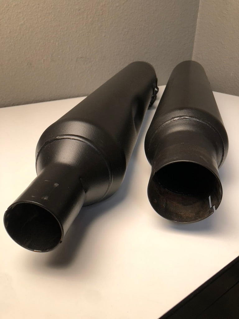 17-Later Stock Slip-On Mufflers Black